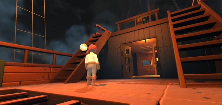 On board the pirate ship